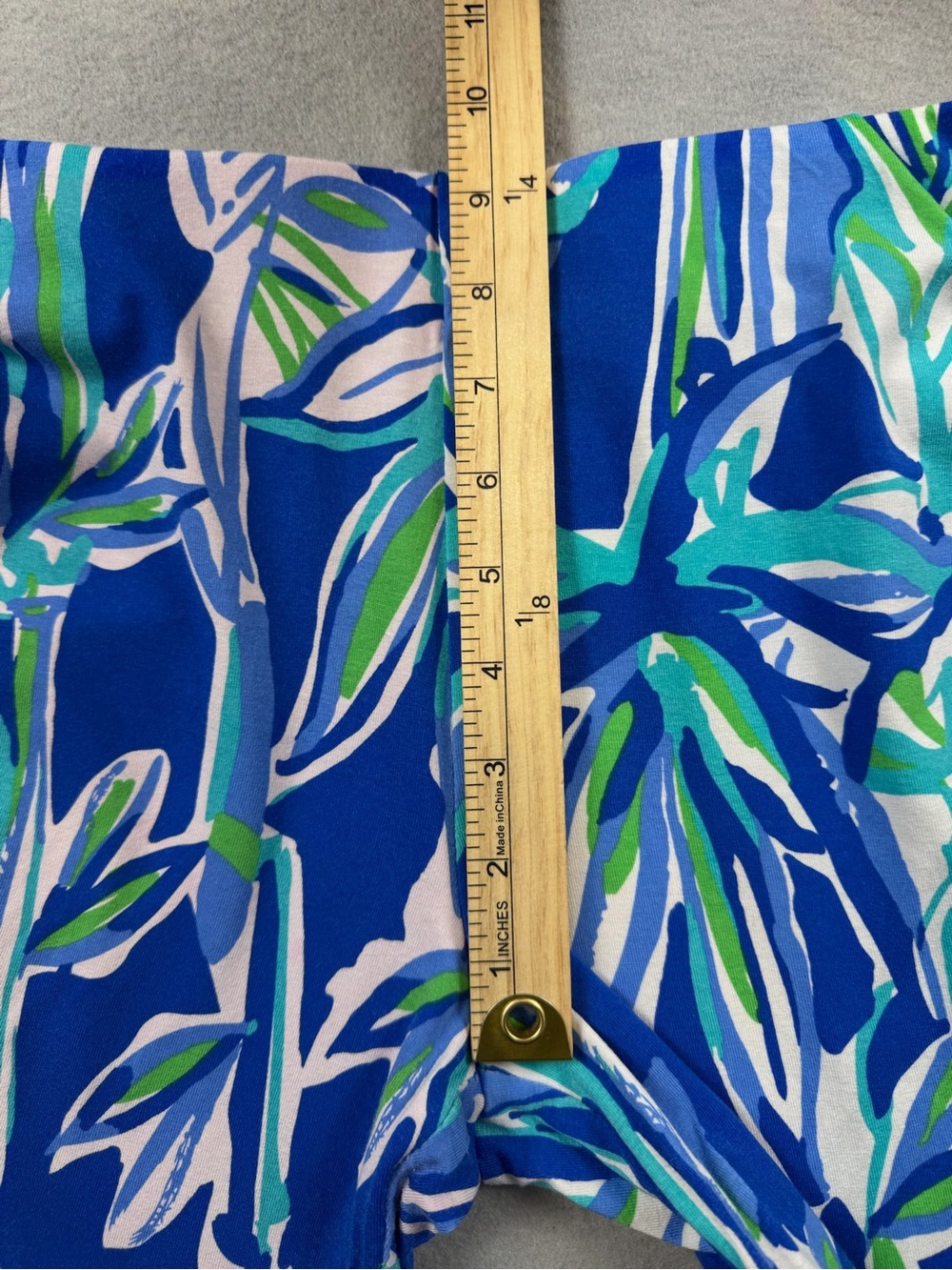 Lilly Pulitzer Georgia May Beach Pant Tropical Palazzo Wide Leg Large Blue Green - Picture 12 of 14